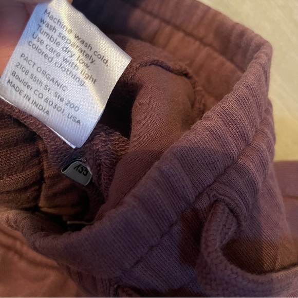 Pact Organic Cotton Cropped Wide Leg Mid Rise Sweats Size XS Purple SEE DESC - Picture 10 of 16